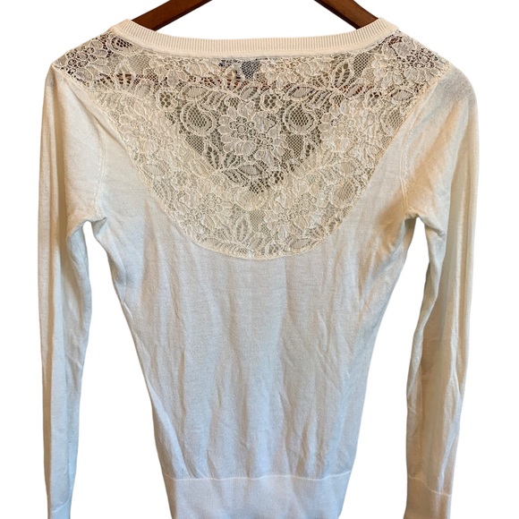 A/X Armani Exchange V- Neck with Lace Sweater - Picture 3 of 6